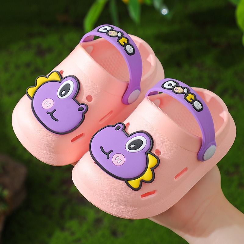 Pantoufles d'&eacute;t&eacute; dinosaures pour b&eacute;b&eacute;s gar&ccedil;ons et filles, sandales de maison, chaussures de jardin l&eacute;g&egrave;res pour enfants, vente en gros