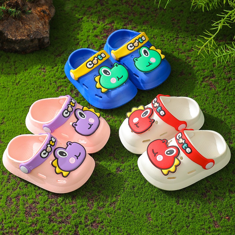 Pantoufles d'&eacute;t&eacute; dinosaures pour b&eacute;b&eacute;s gar&ccedil;ons et filles, sandales de maison, chaussures de jardin l&eacute;g&egrave;res pour enfants, vente en gros