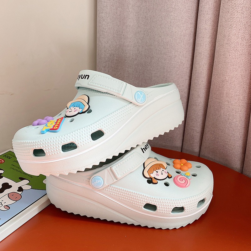 Chaussures de jardin d'&eacute;t&eacute;, chaussures de jardin nuage pour dames, sabots mules de dessin anim&eacute;, pantoufles de plage de dessin anim&eacute;, pantoufles de plage pour dames