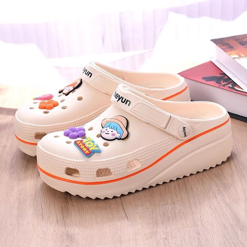 Chaussures de jardin d'&eacute;t&eacute;, chaussures de jardin nuage pour dames, sabots mules de dessin anim&eacute;, pantoufles de plage de dessin anim&eacute;, pantoufles de plage pour dames