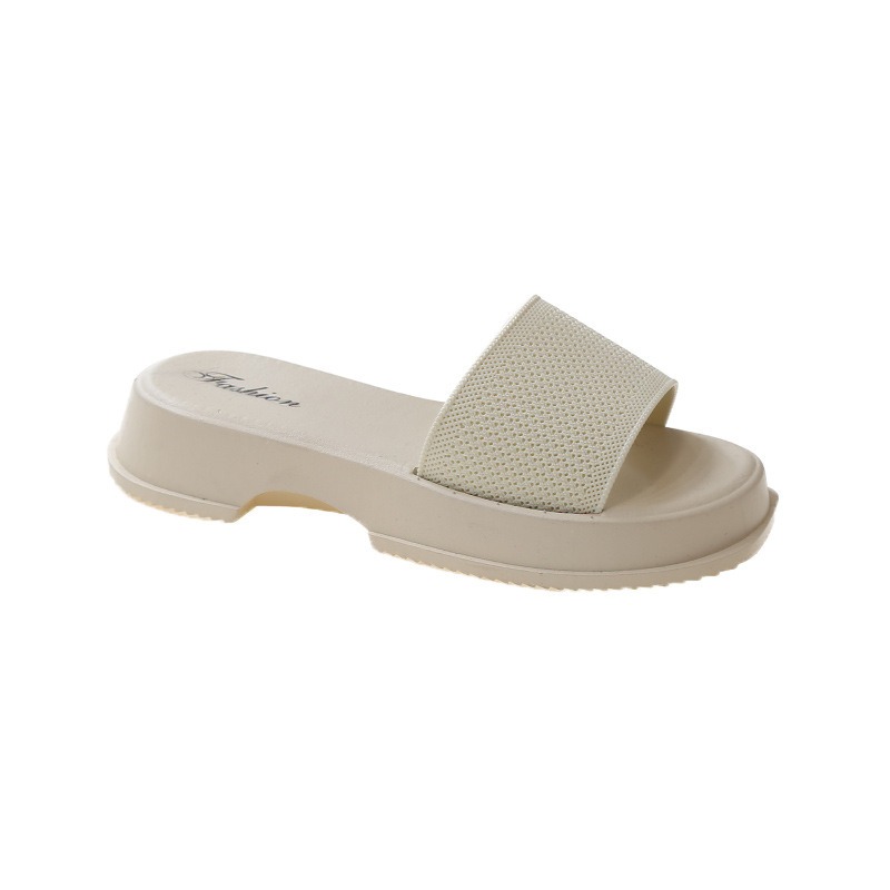 Pantoufles d'&eacute;t&eacute; pour femmes, sandales &agrave; la mode, semelles &eacute;paisses, talons compens&eacute;s, pantoufles de plage, nouvelle collection 2024