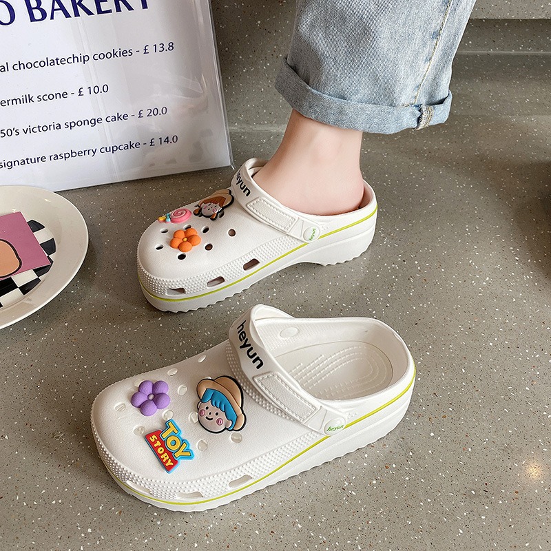 Chaussures de jardin d'&eacute;t&eacute;, chaussures de jardin nuage pour dames, sabots mules de dessin anim&eacute;, pantoufles de plage de dessin anim&eacute;, pantoufles de plage pour dames