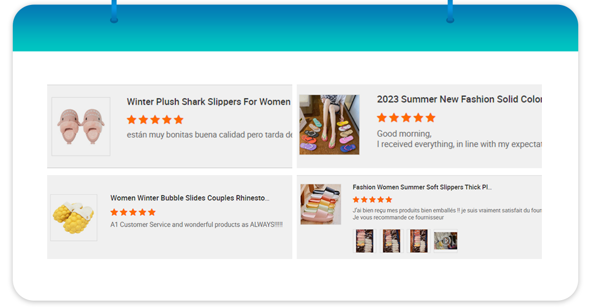 commentaires sur les pantoufles