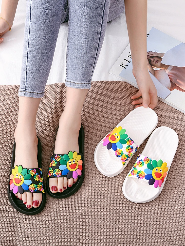 Pantoufles de plage &agrave; plateforme, sandales pour enfants, tongs plates d&eacute;contract&eacute;es pour filles, chaussures d'ext&eacute;rieur d'&eacute;t&eacute; pour le bain &agrave; la maison