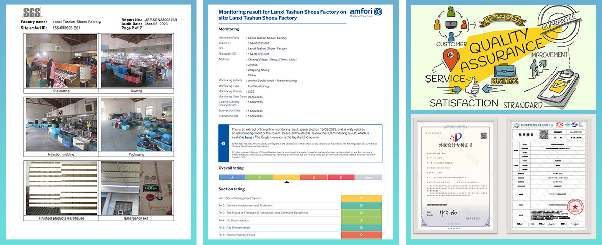 certificats sur l\'usine de chaussures