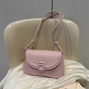 Sac sous les bras en PU souple pour femmes, sacs à main rétro couleur unie pour dames, petits sacs à bandoulière mode filles, sacs à bandoulière élégants 