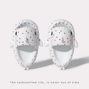 Pantoufles de requin pour femmes et hommes, pantoufles de mode pour la maison, sandales antidérapantes à semelles épaisses, diapositives d'extérieur