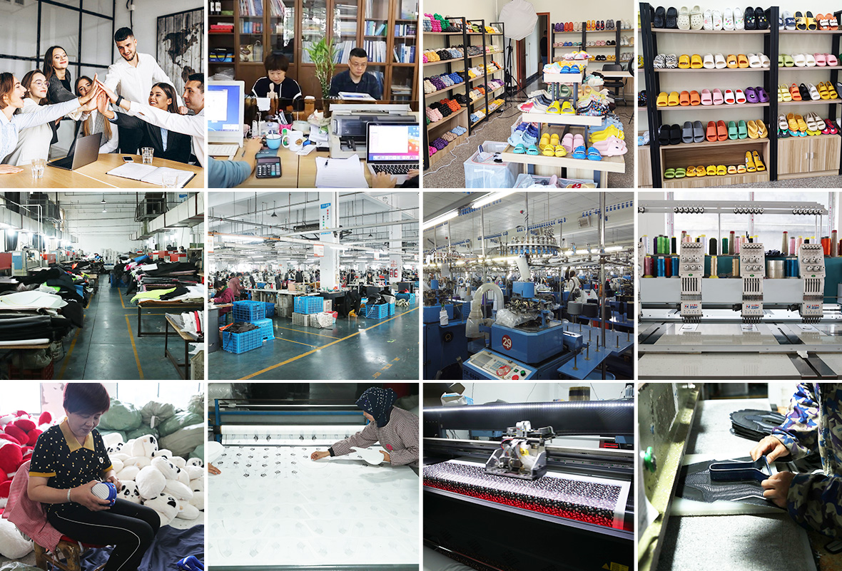 exposition d\'usine de pantoufles