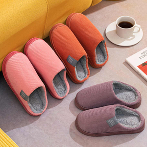 Pantoufles d'intérieur chaudes en peluche pour femmes, chaussures d'hiver antidérapantes, diapositives souples et silencieuses pour la chambre à coucher