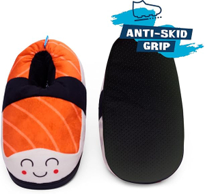 Sushi 'Shoe-Shi ' Slippers | Slippers drôles unisexes, cadeau de bâillon, mignon anime kawaii présent | Hommes, femmes et enfants Tailles S, M, L, XL