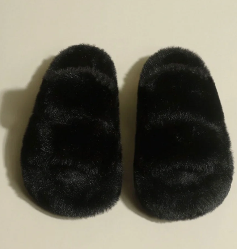 Mode d'hiver doux chaud confort plat fourrure pantoufle marque concepteur sans lacet mocassins Mules d&eacute;contract&eacute; int&eacute;rieur