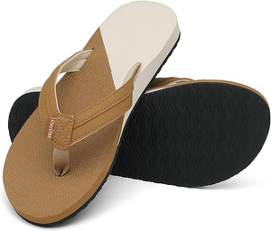 Les tongs bicolores pour femmes avec une arche de soutien confort plage stand sandales intérieure extérieur