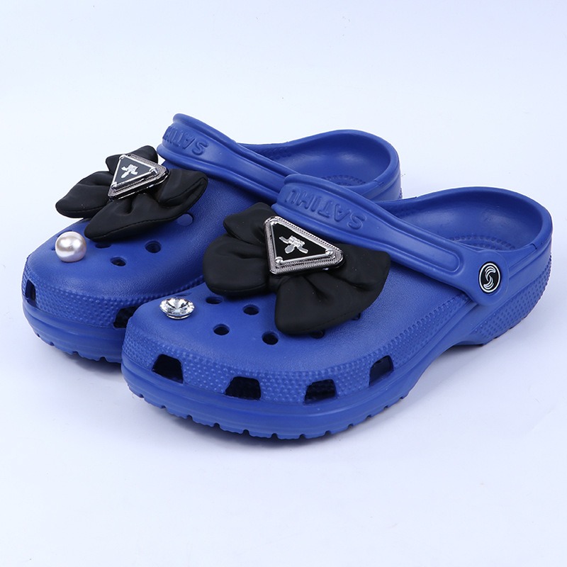 Breloques de sabot &agrave; nœud papillon, 1 pi&egrave;ce, vert bleu blanc noir, accessoires de chaussures en PVC, d&eacute;corations pour Couples, cadeaux pour enfants