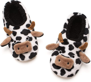 Pantoufles de maison animale mignonnes chaudes chaussettes floues avec des pinces sans glissement confortables cadeaux drôles
