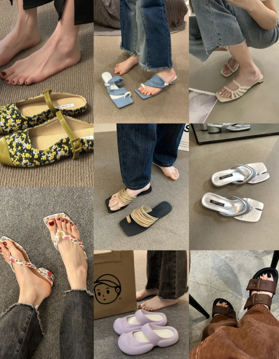 Portez des pantoufles en dehors du printemps et de l'été | pieds non fatigués antidérapants aspect esthétique élevé