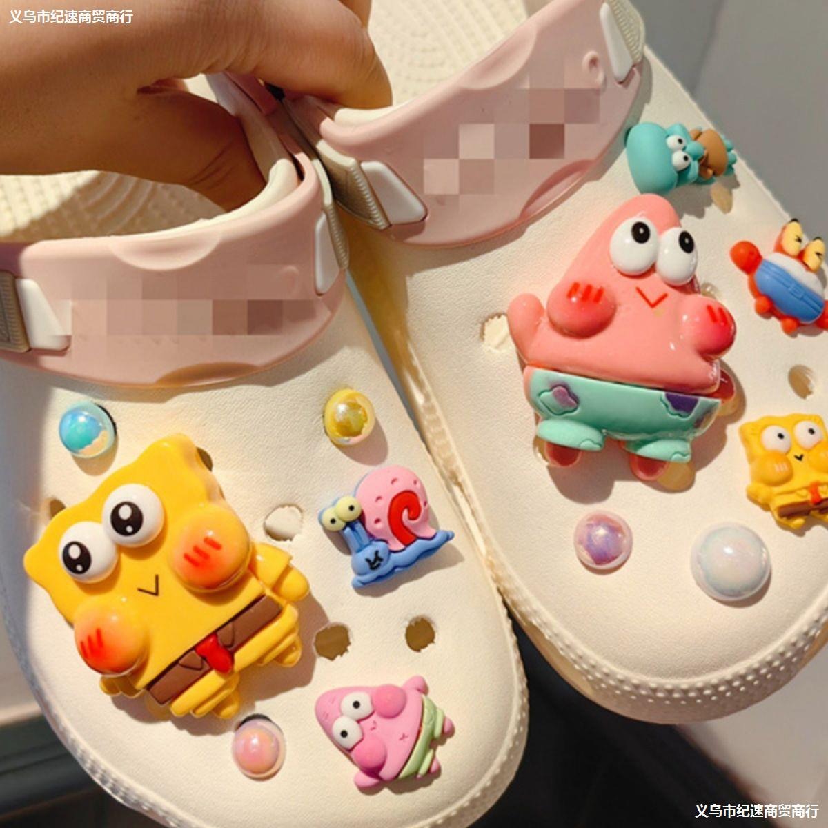 Breloques de sabot de dessin anim&eacute; 3d, breloques de sabot, accessoires de bricolage, breloques de sabot mignonnes, breloques de sabot en gros, breloques de sabot de vente chaude