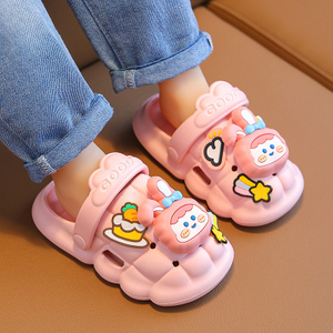 Pantoufles pour enfants chaussures à trous sandales de dessin animé plage pour enfants en plein air antidérapant fond souple bébé 