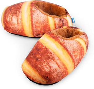 Mocassins pain pantoufles de nouveauté pantoufles en peluche cadeau drôle pour hommes femmes et enfants