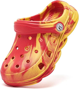 Kid's Tie Dye Clogs Chaussures de jardin Cartoon Slides Toddler Sandals Beach Slipper filles garçons