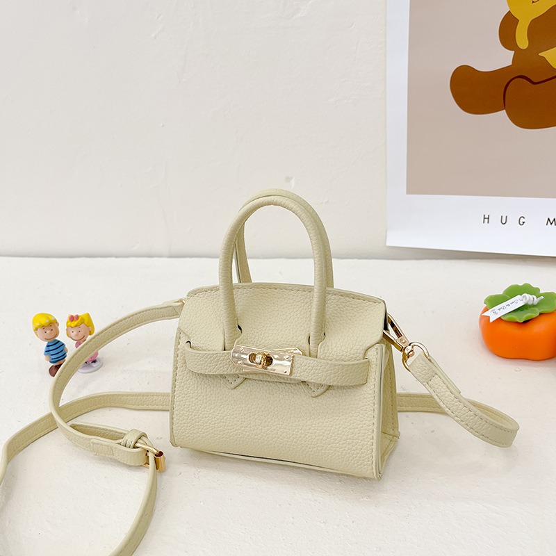 Sac &agrave; bandouli&egrave;re en cuir pour filles, Mini sac &agrave; la mode de couleur unie pour f&ecirc;te d'enfants 
