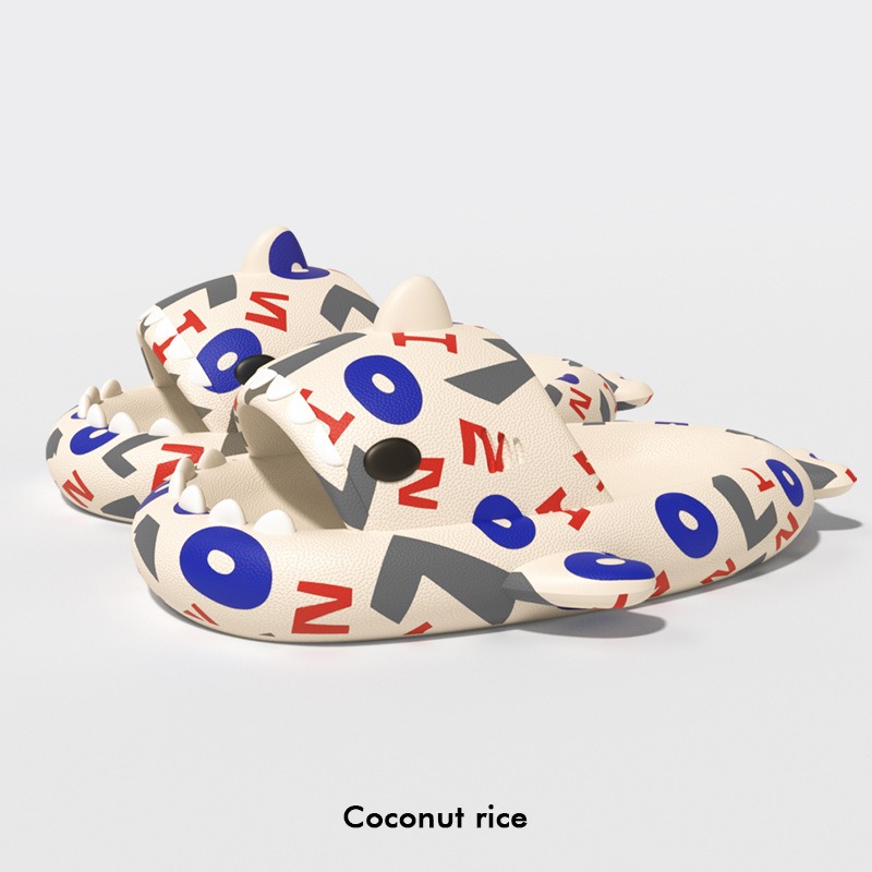 Sandales de requin populaires, pantoufles de requin Starlight, sandales d'&eacute;t&eacute; &agrave; semelles &eacute;paisses antid&eacute;rapantes pour couples, sandales d'ext&eacute;rieur