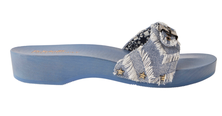 Sandale plate Monika &agrave; bande en H pour femmes