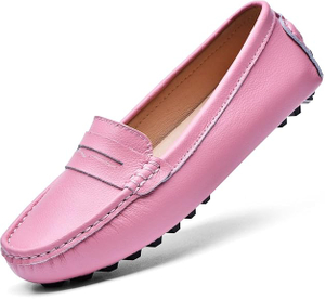 Mandons en cuir authentique en cuir classiques mocassins Classic Mocasins Slip sur Comfort Chaussures de loafer pour femmes