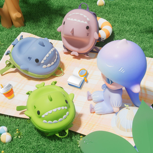 Sacs d'école pour enfants, dessin animé 3D, sacs à dos pour enfants, sac à dos de requin pour tout-petits, voyage en plein air