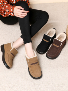 Mocassins pour Femmes Mocassins à Talons en Peluche épaisse Chaussures Confort à enfiler pour Femmes Chaussures de Maison Vintage intérieur extérieur en Mousse à mémoire de Forme Mocassins pour Dames Chauds 