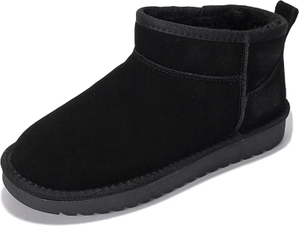 Project Cloud Bottines en cuir pour femme – Résistantes à l'eau avec semelle intérieure en mousse à mémoire de forme – Chaussures tendance et bottines confortables pour femme (Hippy)