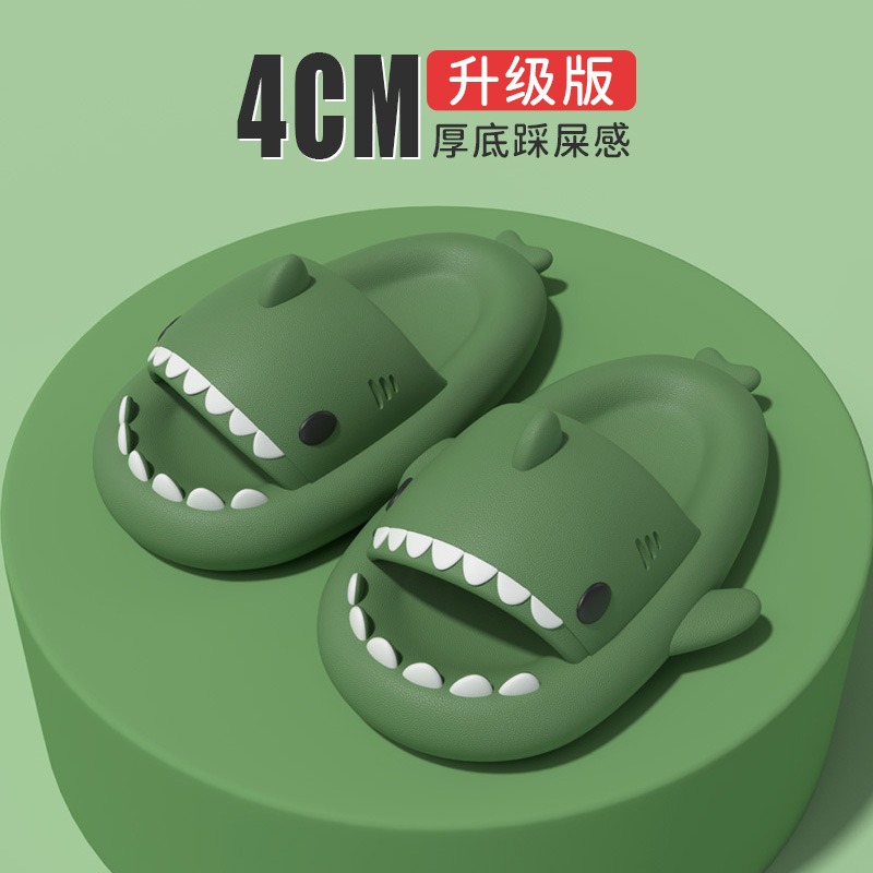 Pantoufles de requin de dessin anim&eacute; pour femmes, sandales d'&eacute;t&eacute; pour hommes, tongs de requin souples EVA, pantoufles d'ext&eacute;rieur pour la maison, chaussures de plage