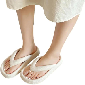 Plate-forme de semelle douce Flip Flops Femmes hommes plage non glissades de glissement d'été