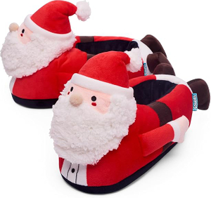Pantanes du Père Noël Secret Santa Gift Funny Holiday Slippers for Men Women & Kids 3 Tailles: S, M, L GAG GAGE