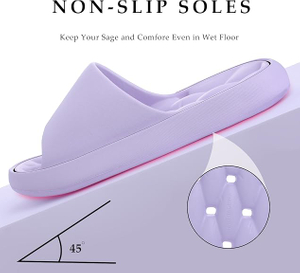 Chaussures de douche à séchage rapide hommes Pantres de douche légère avec trou de vidange des femmes de salle de bain pantoufles de salle de bain pour gymnase, spa, piscine anti-glissement Show Shors Home Bathing Sandales